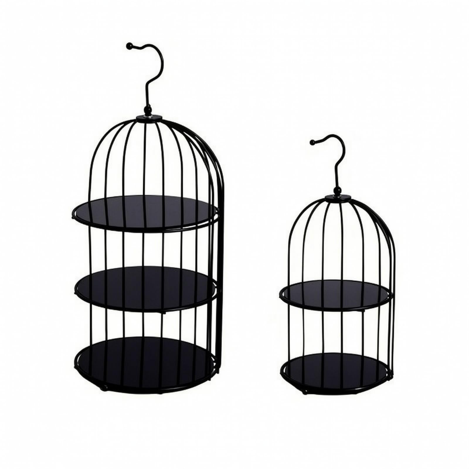 2 Piezas Expositor Estilo Jaula Pájaro corativo Expositor con s Circulares Acrílico Organizador para Pasleros, Cafés