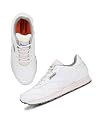 Hirolas Mens Athletic Training Gym Shock Absorbing White Shoes For Running, Walking, And Multi Sports Activities, 8 UK gallery image
