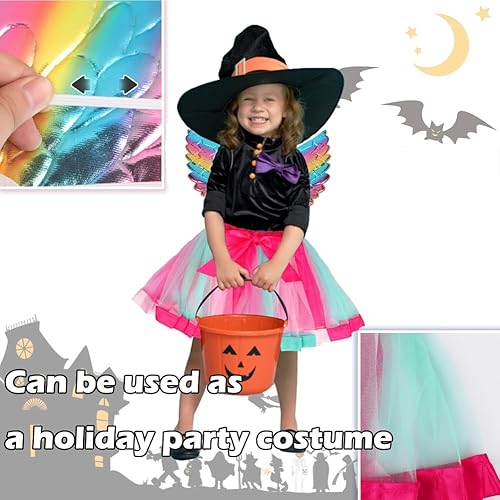 Miniatura 3 de SIQITECHNO Girls Fairy Costumes Fancy Dress Up Angel Costume Princess Dress Costumes with Butterfly Wings Set for 3-6Years