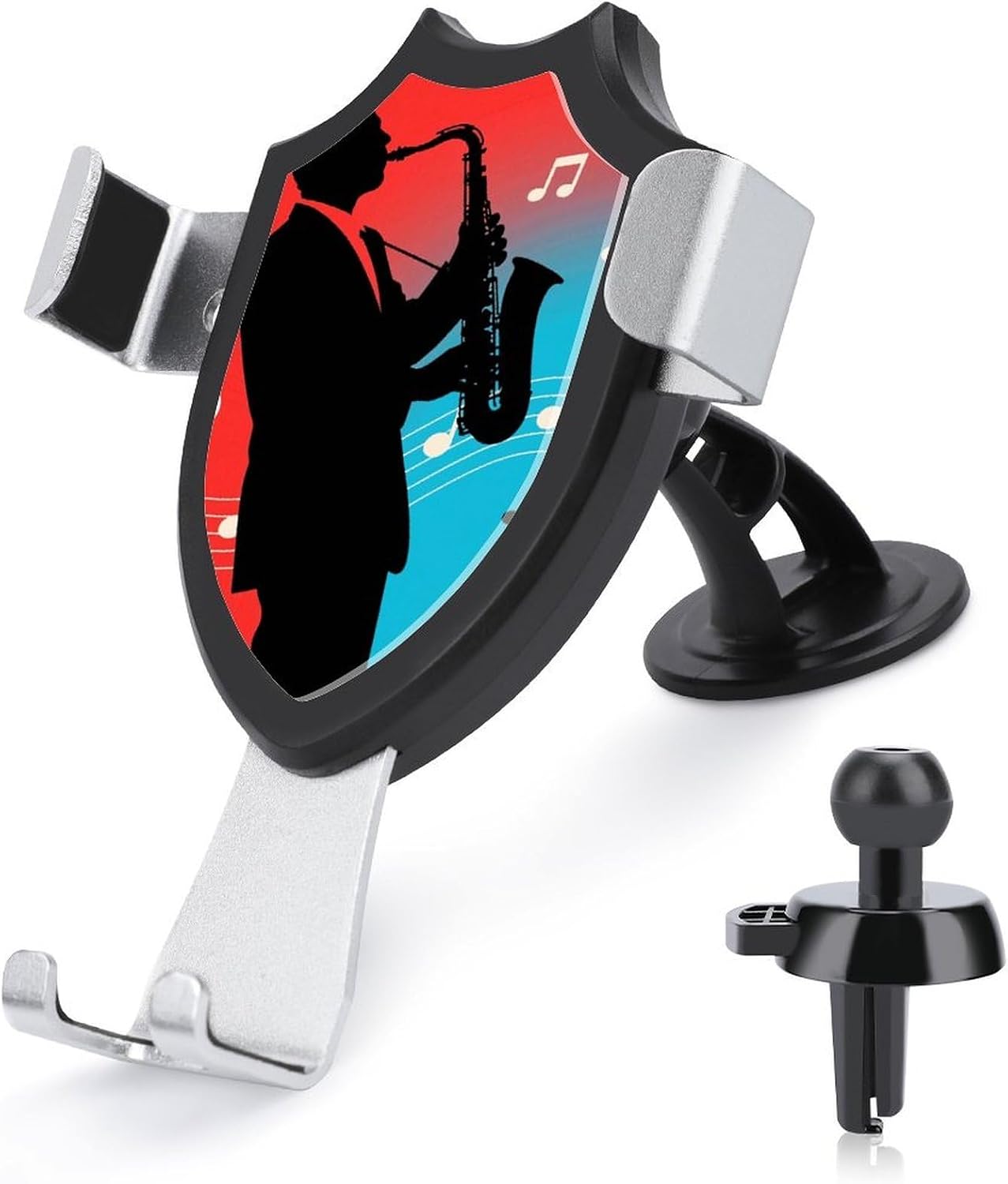 Vintage Jazz Poster Car Phone Holder Mount with Metal Hook Clip