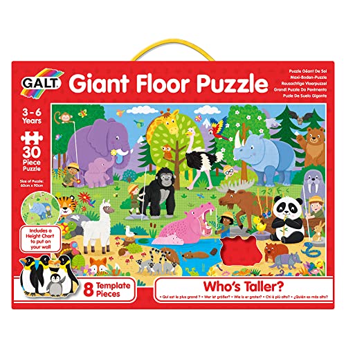 Galt, Giant Floor Puzzle - Who's Taller?, Floor Puzzles for Kids 30 piece Puzzle, Ages 3 to 6 years Plus, Vibrant Colors, 60 cm x 90 cm - Image 4