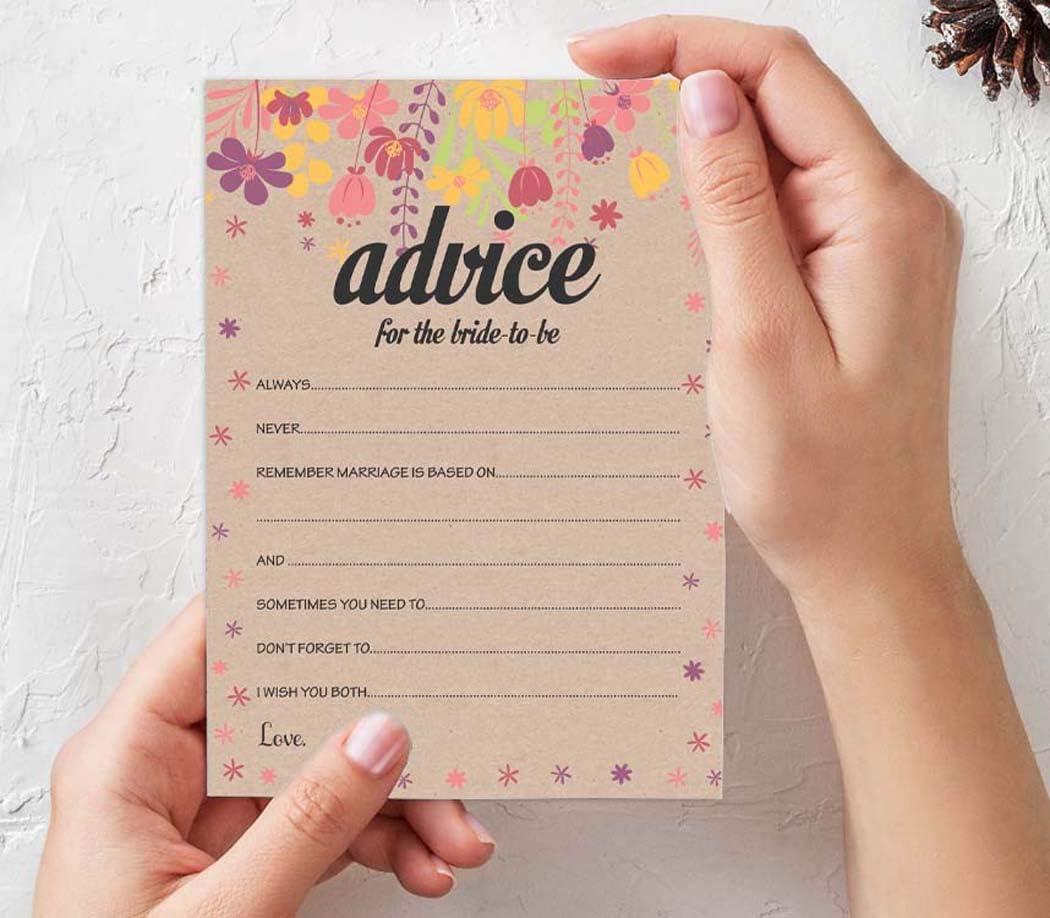 Rustic Kraft Floral Theme Bachelorette Party Games Set Bundle of 5 (Activities for 50 Guests) Fun Bridal Shower Games Set