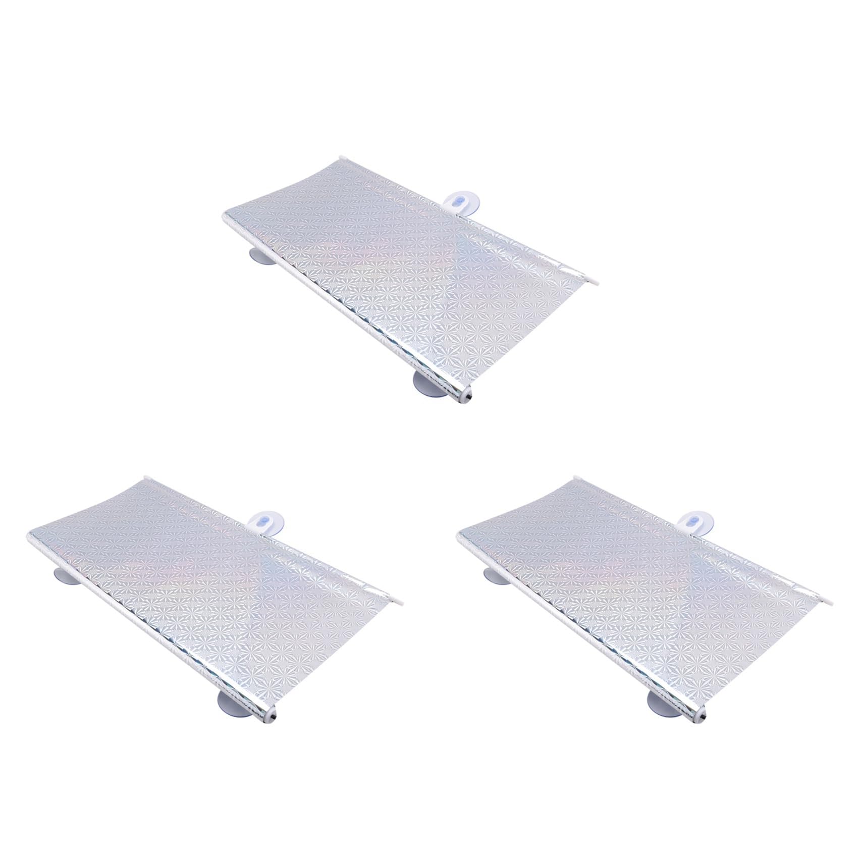 Hndhbfgrt 3X Sunshade Roller Blackout Suction Cup Blinds Curtains for Living Kitchen Car Window Free-Perforated Curtain D