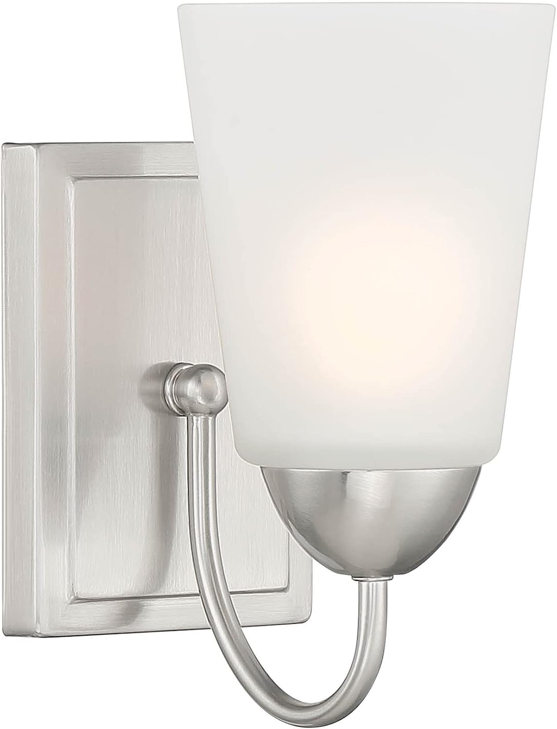 DESIGNERS FOUNTAIN Malone 1 Light Wall Sconce, Brushed Nickel, D267M-WS-BN