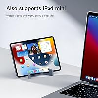 Vista 4 de Hagibis Cell Phone Stand for Desk, 4 in 1 Foldable Aluminum Portable Travel Phone Holder with Bottle Opener, Box Opener, Ruler for iPhone 16 15 14