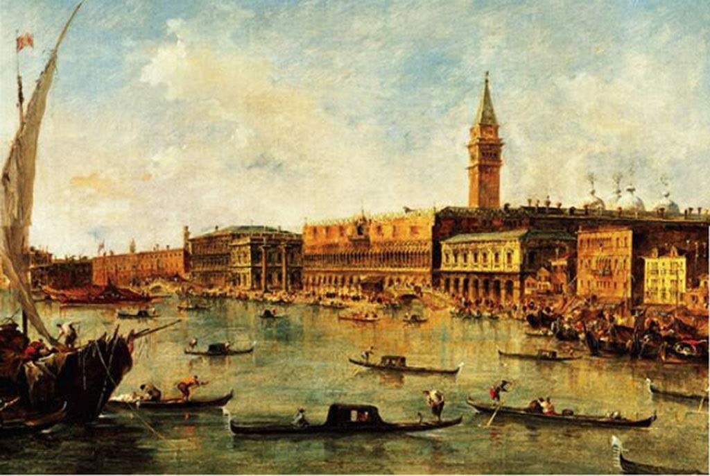 WCS Colorful Puzzles 2000 Pieces Jigsaw Puzzle Classic Oil Paintings - Francesco Guardi Artwork Art Puzzle Games Toy for Educational Gift Home Decor