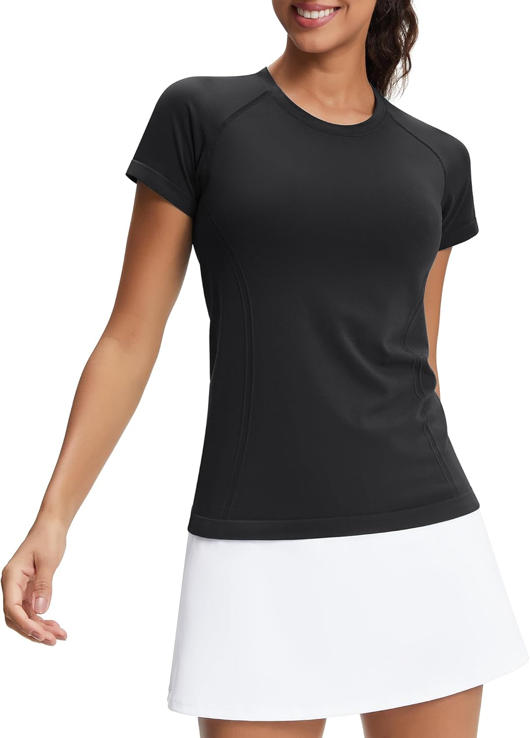 Stelle Women Seamless Workout Shirts Short Sleeve Athletic Top Yoga Gym Running T-Shirts - Image 2