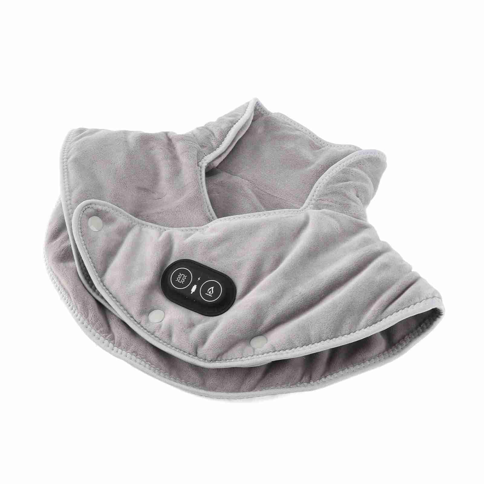 Envoltura Eléctrica para el Cuello Y los Hombros, Almohadilla Térmica para el Cuello Y los Hombros, Masajeador de Vibración, Bufanda Calentada, Soporte Térmico para el Cuello, Calentador para el Cuell