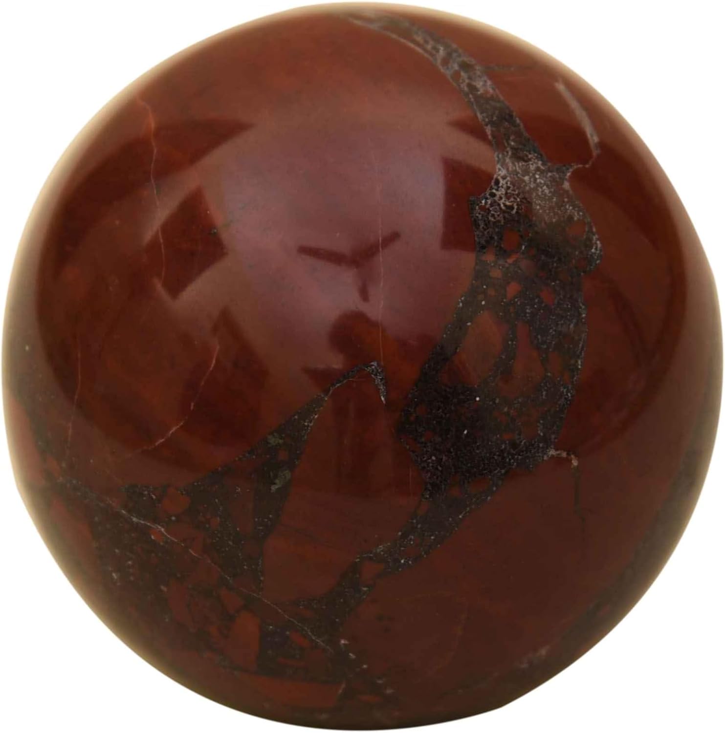 Reiki Healing Red Jasper Design #2 Sphere Ball Stone 50-60 mm Approx