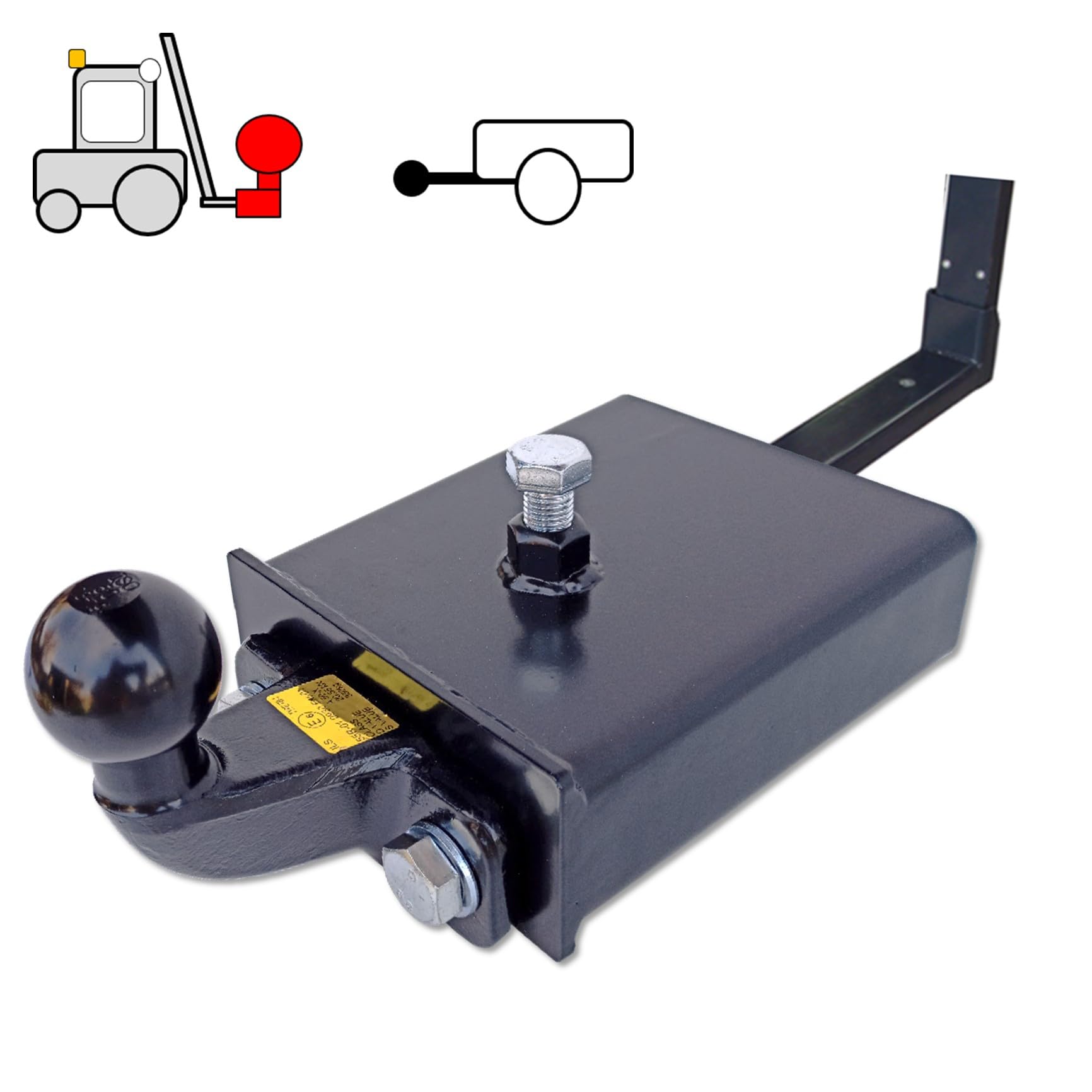 AHK Anhängerkupplung für Stapler Gabelzinken (mit Flanschkugel)
