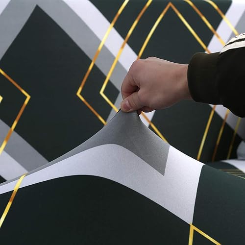 Miniatura 7 de MIFXIN Fundas de sofá modulares en forma de L, 2 piezas, elásticas y elásticas, protector de muebles para sala de estar, mascotas, niños (verde