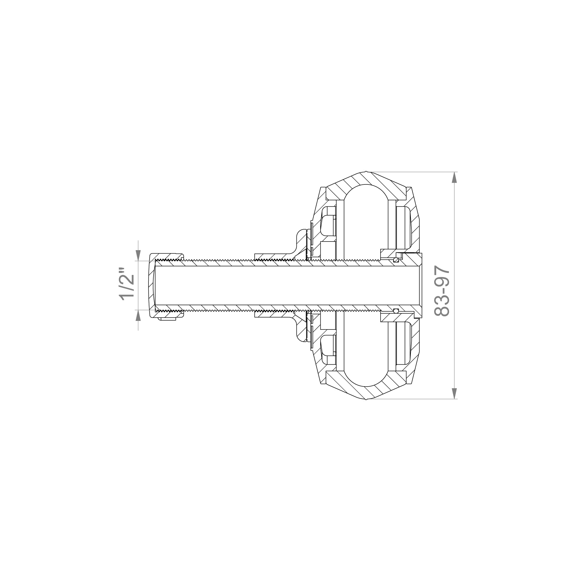 Korek szybkozamykający CSV 90 PVC; (83-97 mm), do 0,5 bar, długość: 100 mm, EPDM/PCW