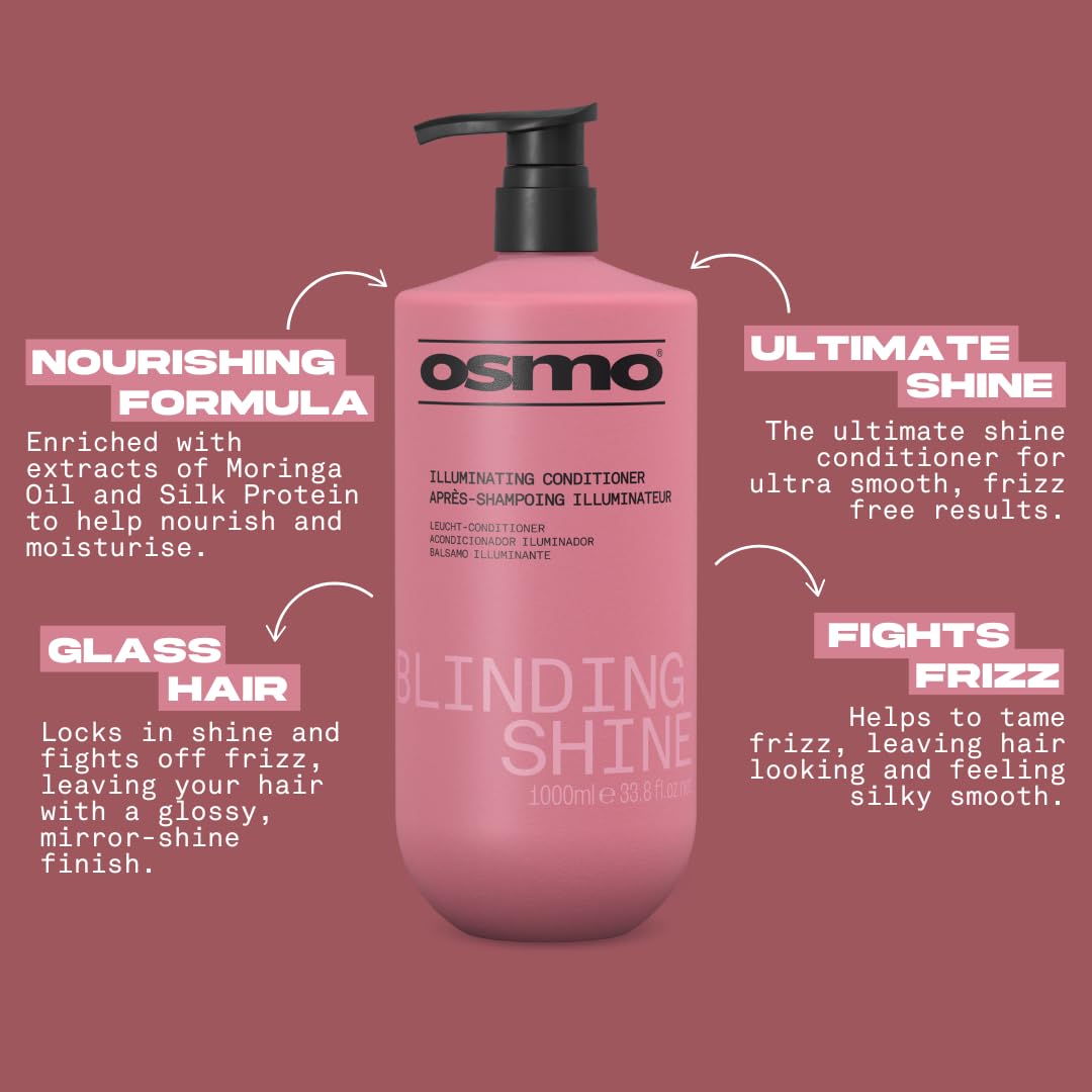 OSMO Blinding Shine Conditioner, Off White, 1 l (Pack of 1) - Image 2