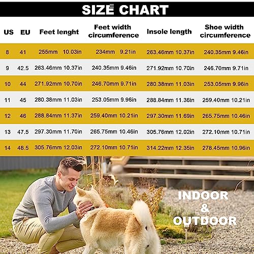 SKABIU Mens House Slippers Indoor Outdoor Comfort House Shoes Micro Suede Grey Size 11