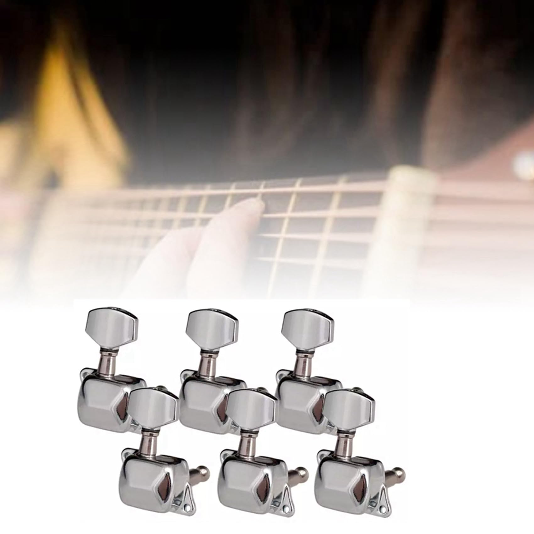 Set Di 12 Manopole Per Chitarra - Ricambio Universale Per Meccaniche, Incluse Viti E Guarnizioni, Per Chitarre Classiche, Acustiche Ed Elettriche