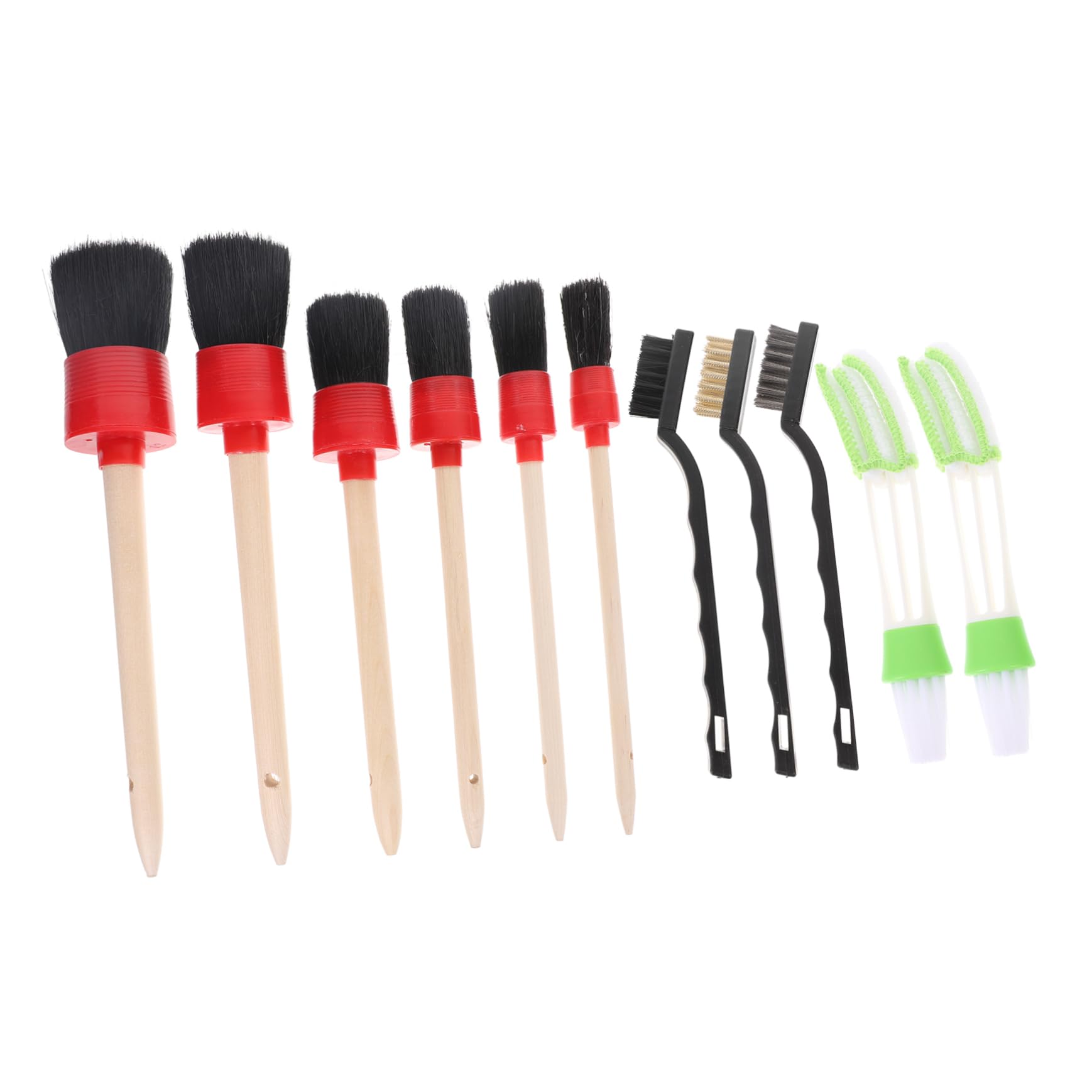 GANAZONO 1 Set Set Professional Car Detailing Brush Set Interior Cleaning Kit for Air Vents Hard to Reach Areas Ergonomic Handle Durable Wear Resistant Material Present for Car Enthusiasts