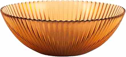 Set 6 Sottopiatti H&H In Vetro - Design A Raggiera, Colore Ambra, Diametro 32cm - Foto 6