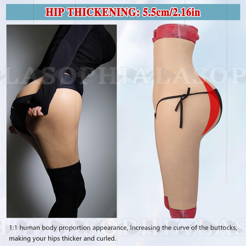 Bragas De Silicona para Crossdressing con Gran Trasero Cintura Alta con Relleno Levanta Glúteos Moldeador Ropa Interior para Personas Transgénero