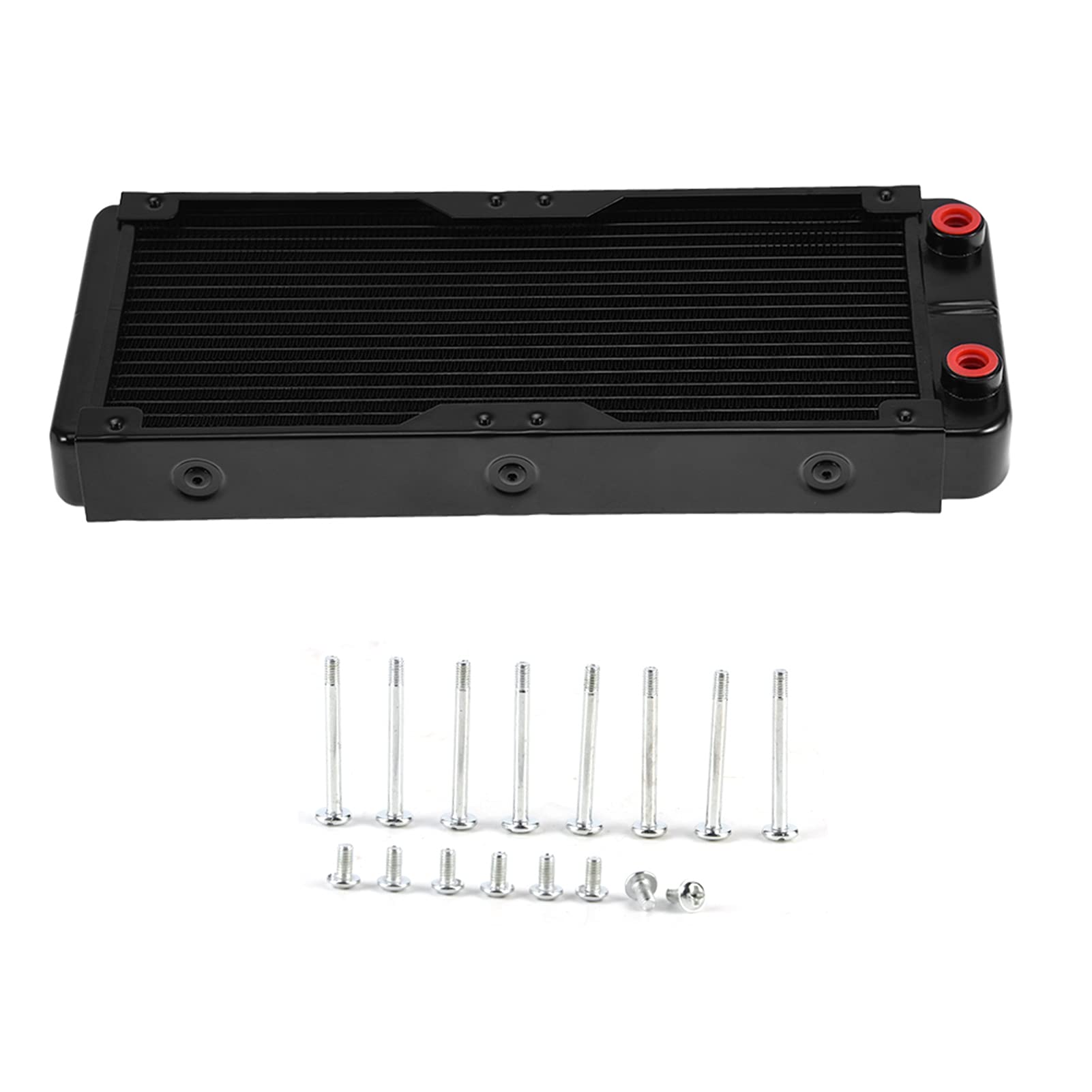 Dissipatore di calore per CPU in alluminio da 240 mm, radiatore | Dissipatore di calore per CPU in alluminio da 240 mm, con 18 in rame e alette a forma di U, per un’efficiente