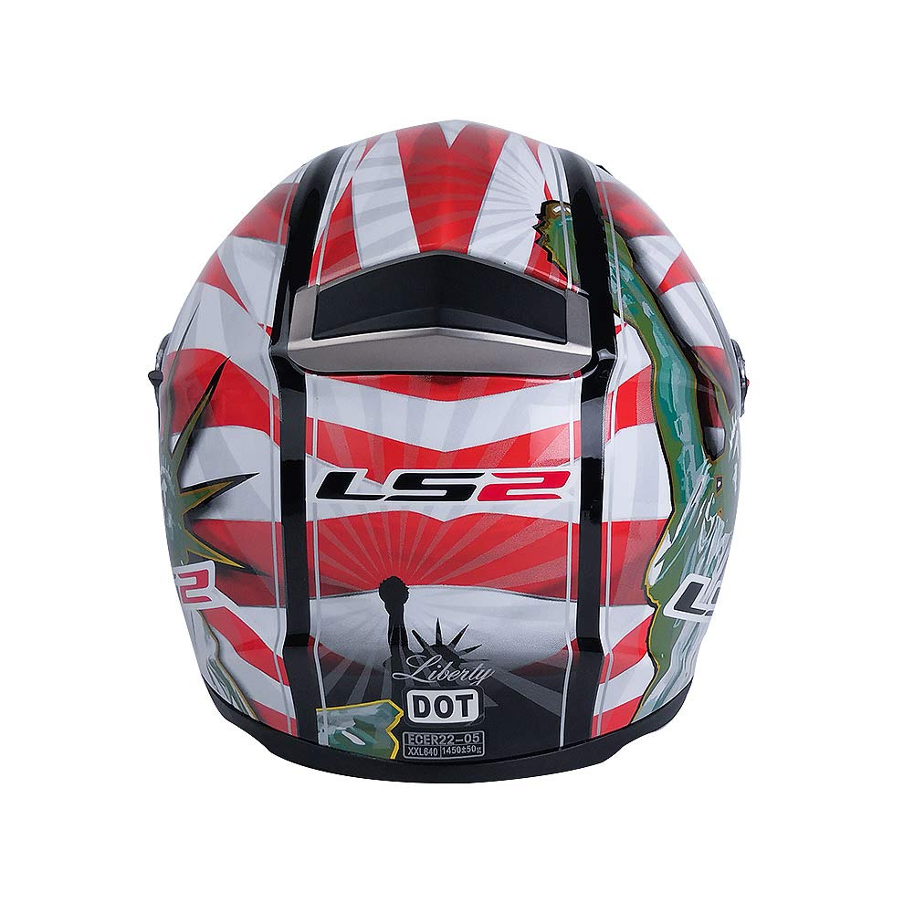 ls2 air pump helmet LS2 Fiber Glass Dual Shield Racing Motorcycle Helmet With Air Pump System  (Statue of Liberty, XL) : Amazon.co.uk: Automotive