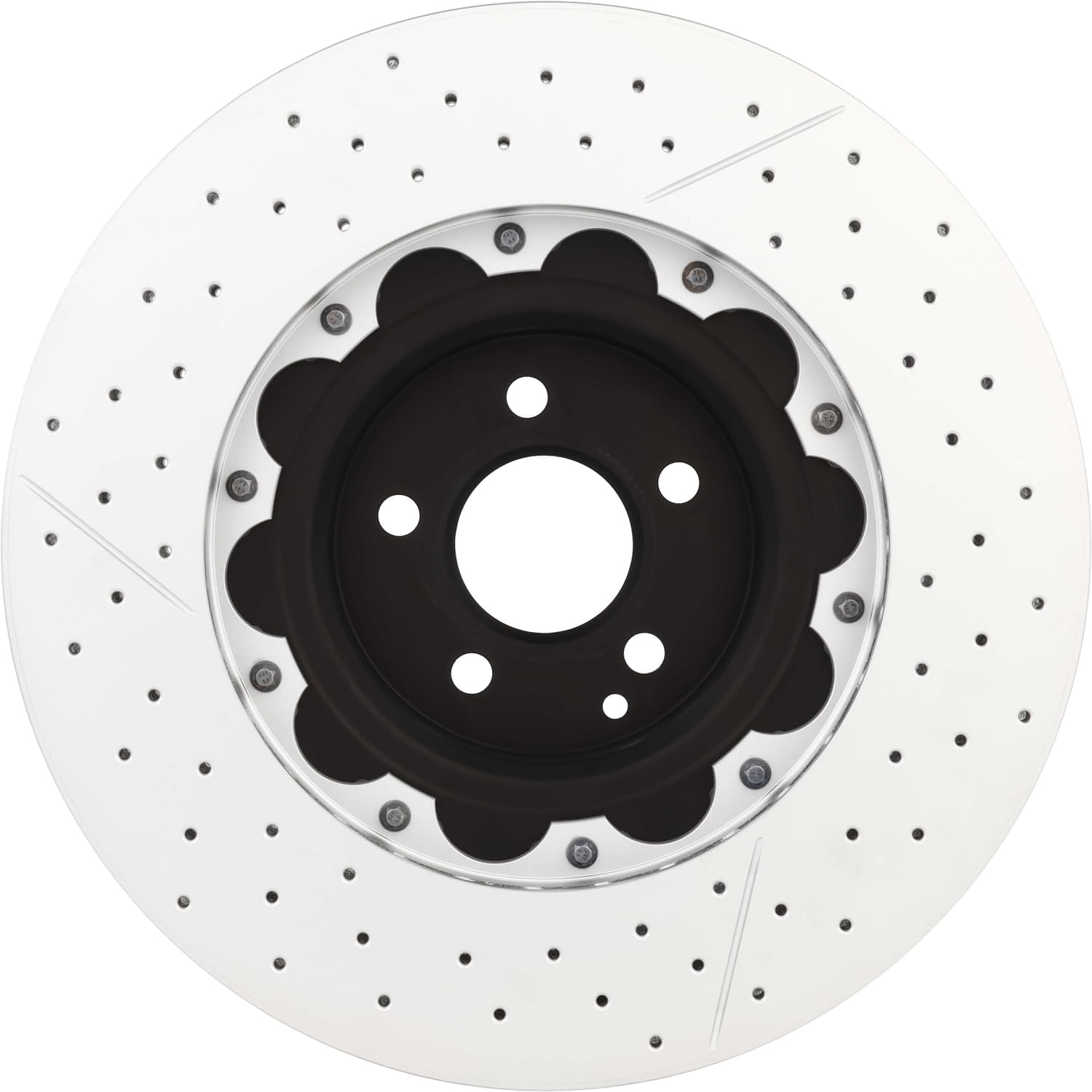 Brembo 09.8880.23 Floating two piece UV Coated Pillar Vented drilled + Slotted Front Brake Rotor MERCEDES-BENZ OE# A2204212612
