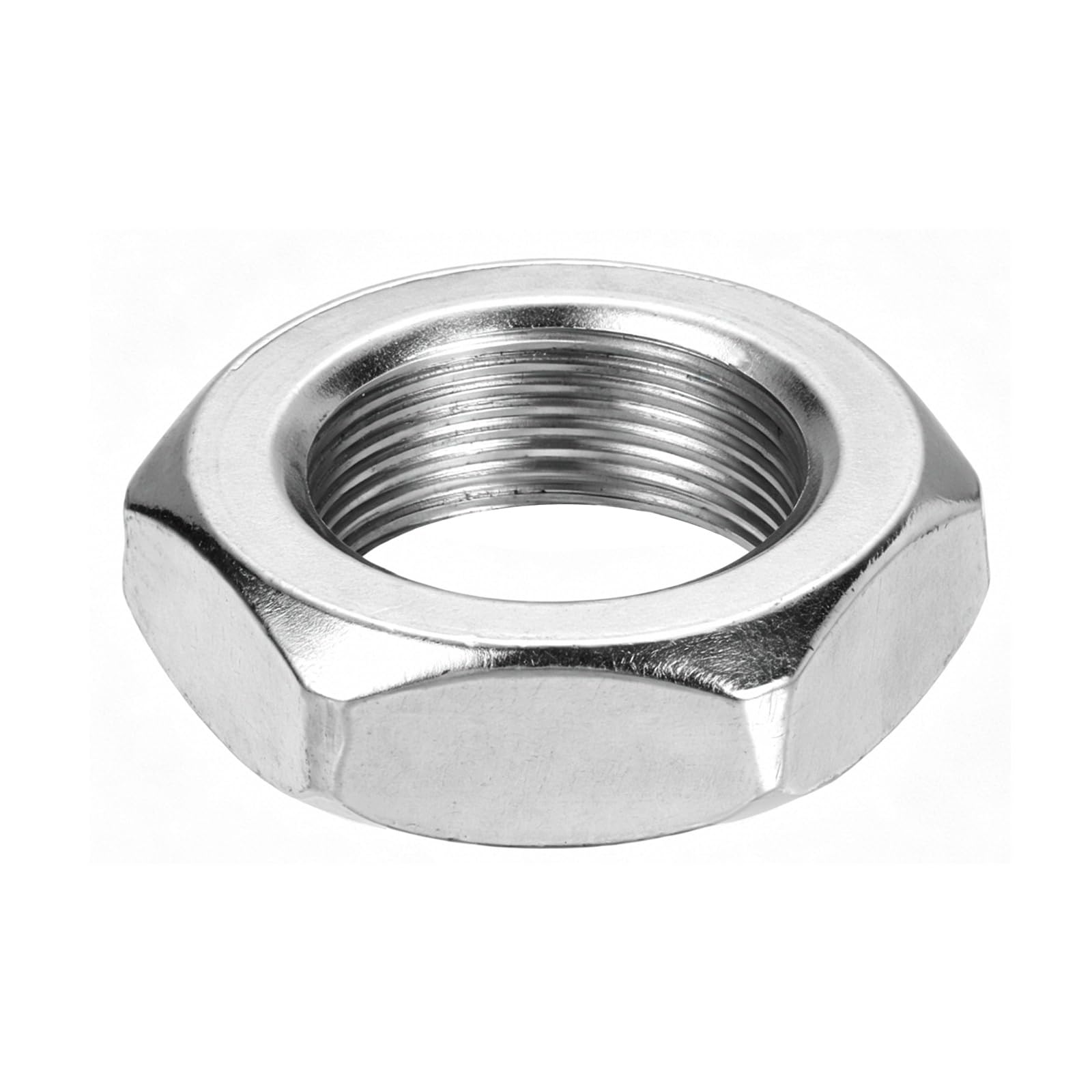 sourcing map M30x1.5mm Hex Nuts, 304 Stainless Steel Metric Fine Thread Hexagon Lock Nuts Fasteners for Machinery Automotive Industrial Use, 46mm / 1.81" Width 15mm / 0.59" Height