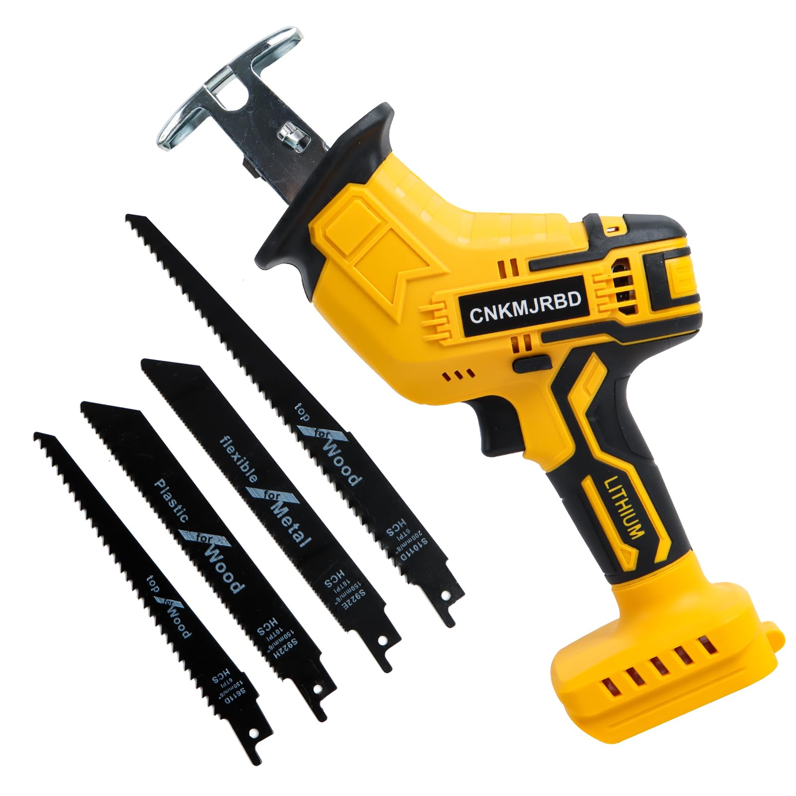 Cordless Reciprocating Saw Compatible With DeWalt 20V Max Battery(Battery Not Included), Power Recipro Saw, 0-3000 SPM Variable Speed, Tool-free Blade Change, 4 Blades Kit for Wood/Metal/PVC Cutting