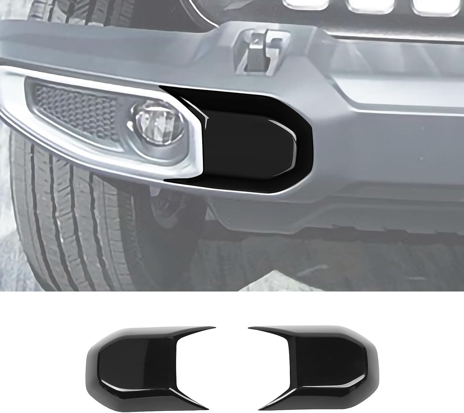 Front Bumper Light Cover Guards Bezels Trim Fit for Jeep Wrangler JL JLU & Gladiator JT Accessories 2018-2025+