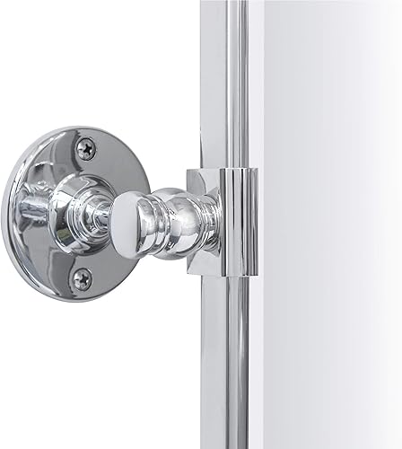 Miniatura 5 de Espejo rectangular de baño con marco de metal cromado, espejos de tocador biselados inclinables para pared, total 23.91 x 30 pulgadas (espejo de 20