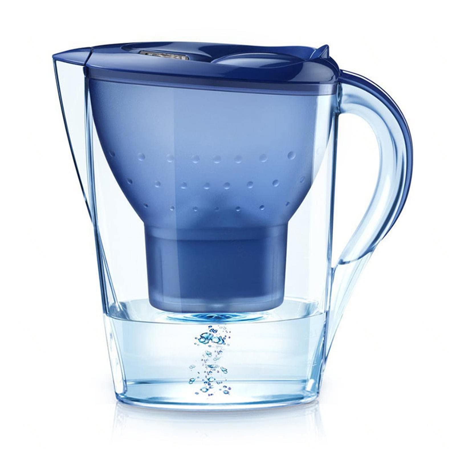 Kompaktowy dzbanek filtrujący do wody, 3,5 l, wąski dzbanek do lodówki, w zestawie 1 wkład filtrujący, redukuje kamień, chlor metale ciężkie, A