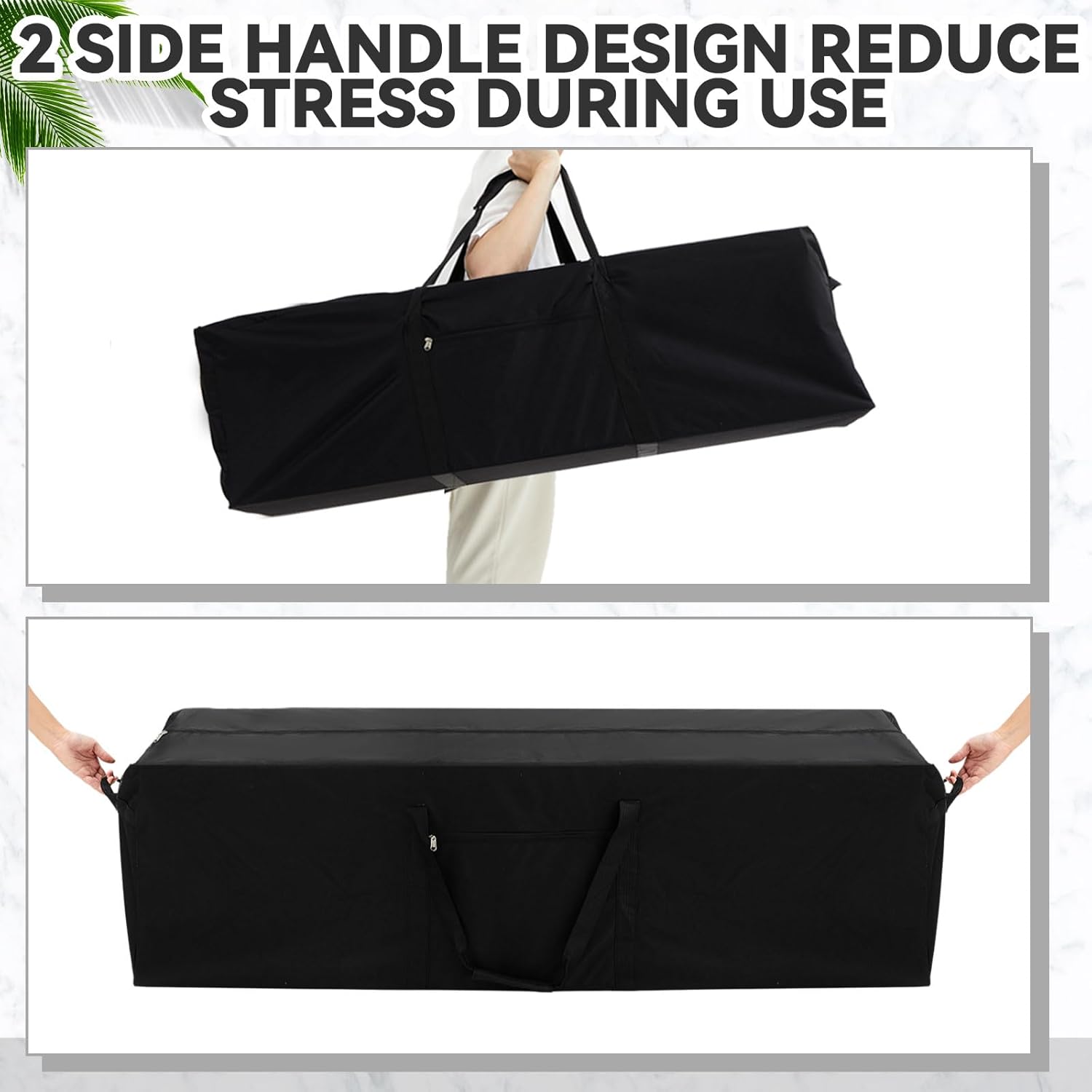 46 x 12.5 x 12.5 Inch, 120 L Extra Large Duffle Bag Camping Tent Storage Bag Heavy Duty Waterproof Sports Equipment Carrying Case for Tent Pole Travel Canopy Hammock Tripod Fishing Outdoor