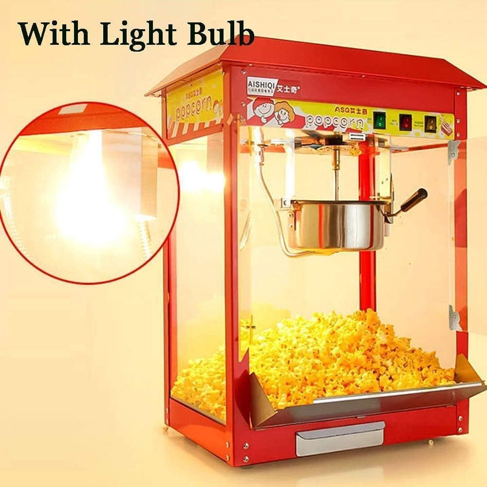 McbeAn Máquina Comercial De Palomitas De Maíz, Estilo Teatro, Control De 3 Interruptores, Marco De Acero De Vidrio Templado, Máquina Eléctrica De Palomitas De Maíz, para Fiesta De Navidad, Teatro