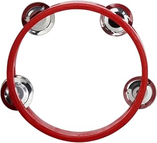 Mini Tambourines 3/6/12PCS 6 Inch Tambourine Hand Crank Drums Spin Rattle Wooden Bell Percussion Instrument Freestyle Drum Portable(3PCS)
