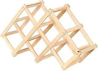 Stojaki na wino, Drewno Gospodarskie Wino Stojak Klasyczny 8 Butelka Uchwyt Wina Mount Drewniane Wino Butelka Rack Pasek Wyświetlacz Półka Picie (Color : B3)