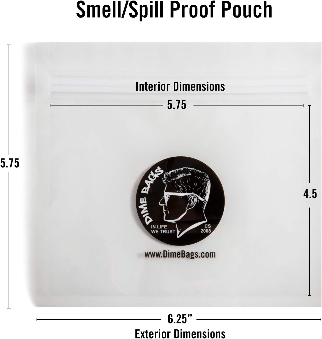 Dime Bags - Spill- Plastic Pouch | Air Tight Spill- Plastic Pouch (24, Large)