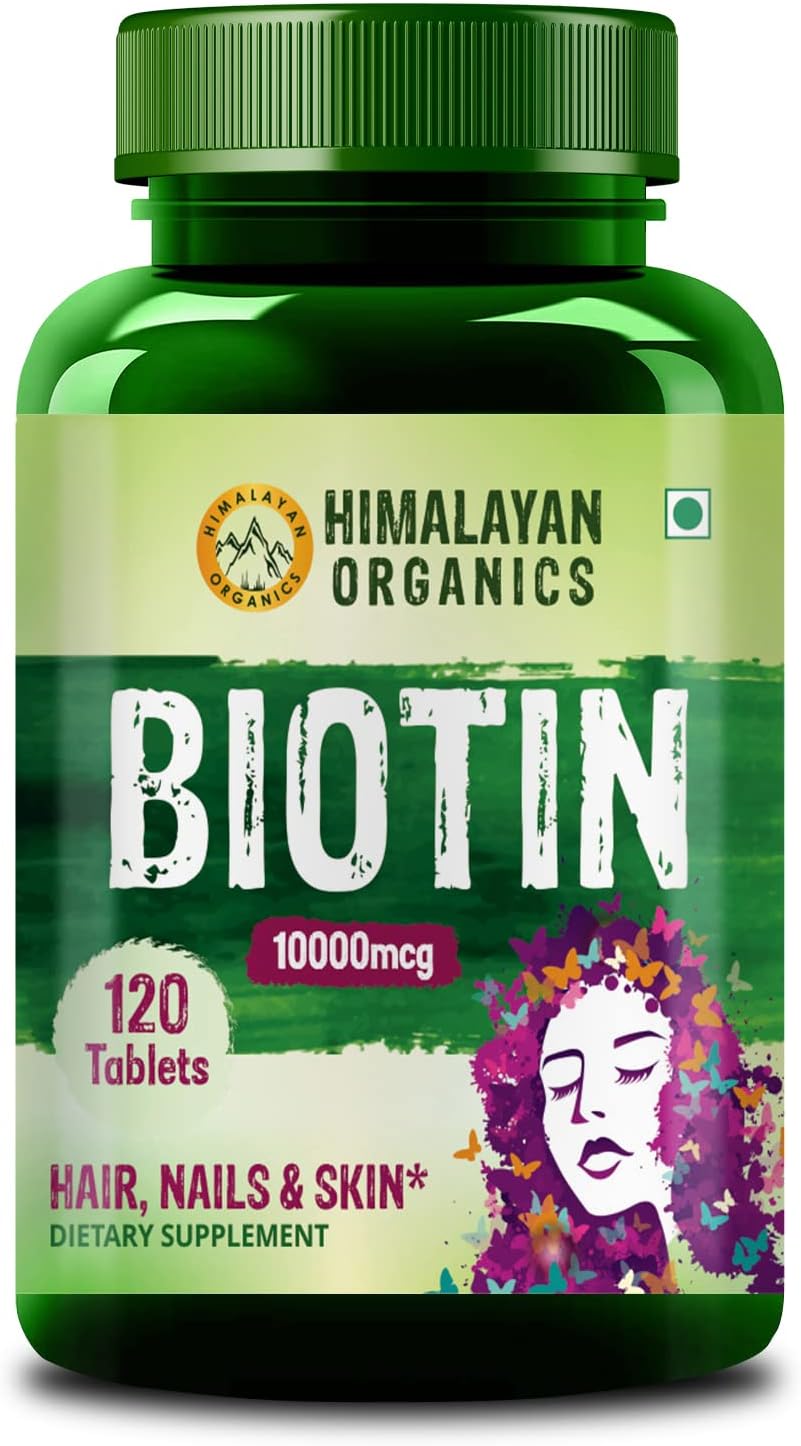 HIMALAYAN ORGANICS Organics Biotin 10000mcg for Hair Growth