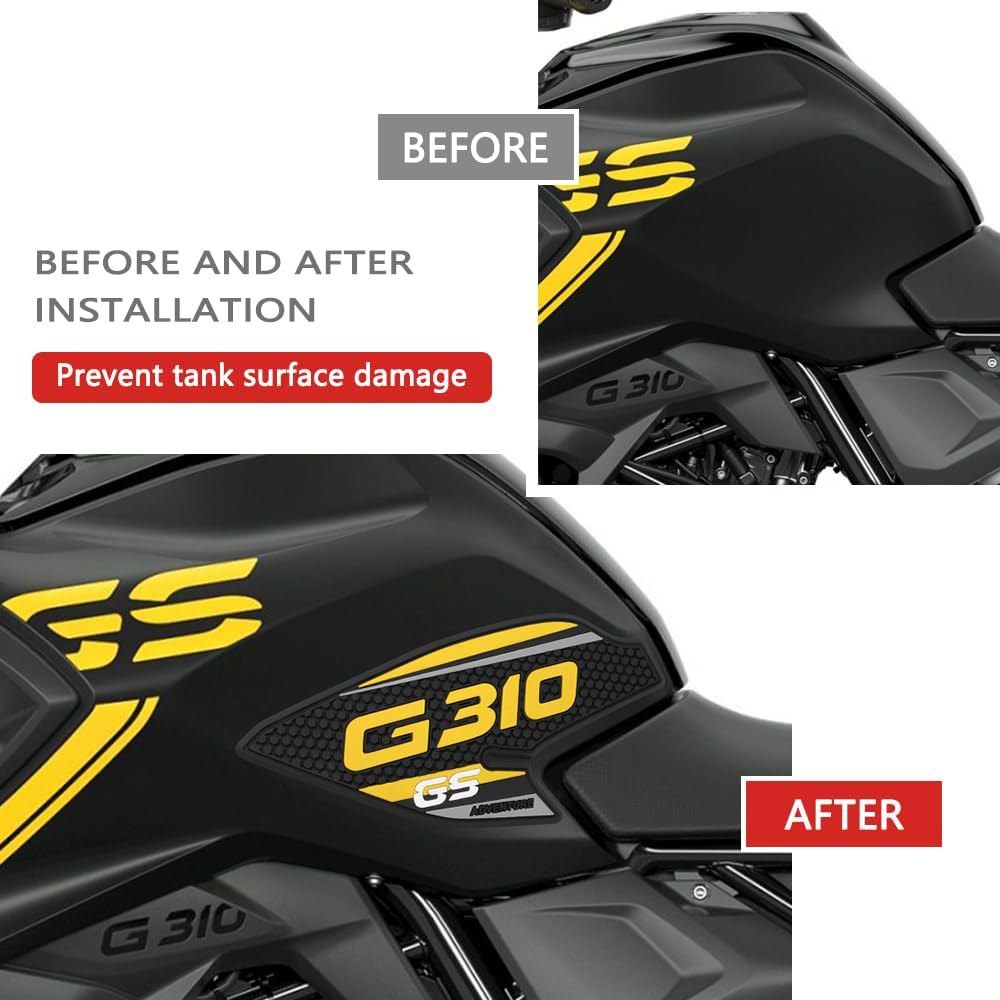 for G310GS g310gs 2024 2023 2022 2021-2017 Accessories Fuel Tank pad Fuel Tank Knee pad Motorcycle Fuel Tank Traction pad Fuel Tank Sticker Tank Grip (Red)