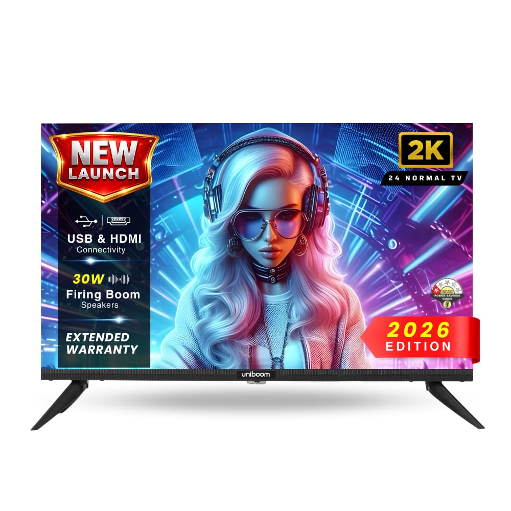 Uniboom_Optima Series 60 cm (24 inch) HD Ready LED TV 2025 Edition with 30W Sonic Boom - True Frameless - Aura Vision+ Display - (Non Smart)- 24N-ULT-AED-image-25