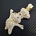 BLINGFACTORY Hip Hop Iced Large Doughboy Pendant & 18