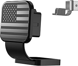 eVerHITCH American Flag Universal Trailer Hitch Cover Tube Plug Insert (Fits 2" Receiver, Black)