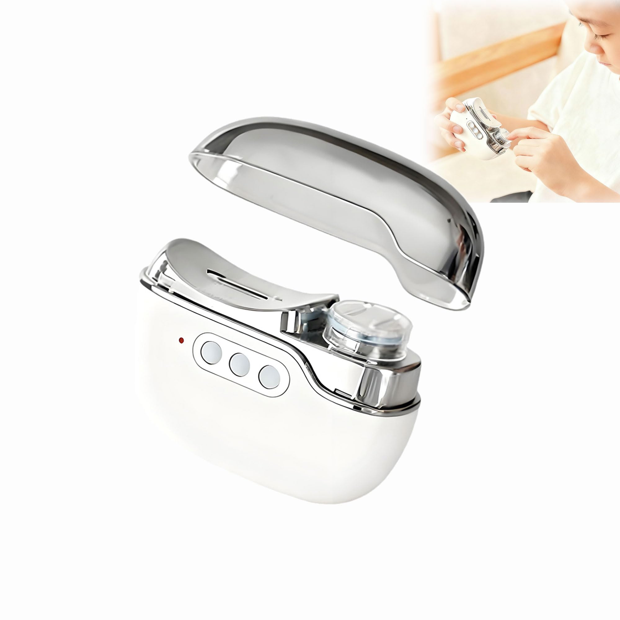 Multi Functional Electric Nail Clippers Trimmer 2026 Upgraded 3 in 1 Electric Polishing Automatic Nail Clippers with 3