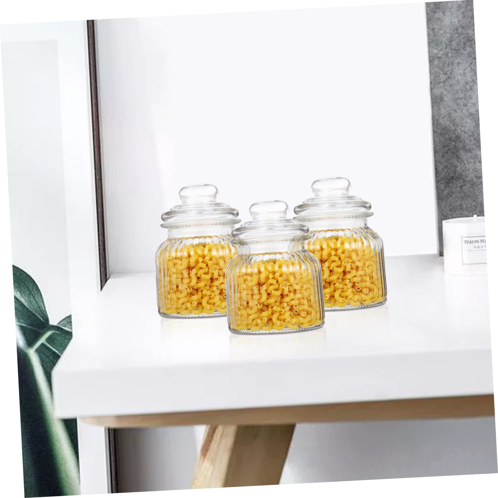 Dichtes Glas Vorratsglas 650ml, 2 Stück mit Deckel | Spülmaschinengeeignet, Vielseitig Einsetzbar, für Weihnachten und Neujahr