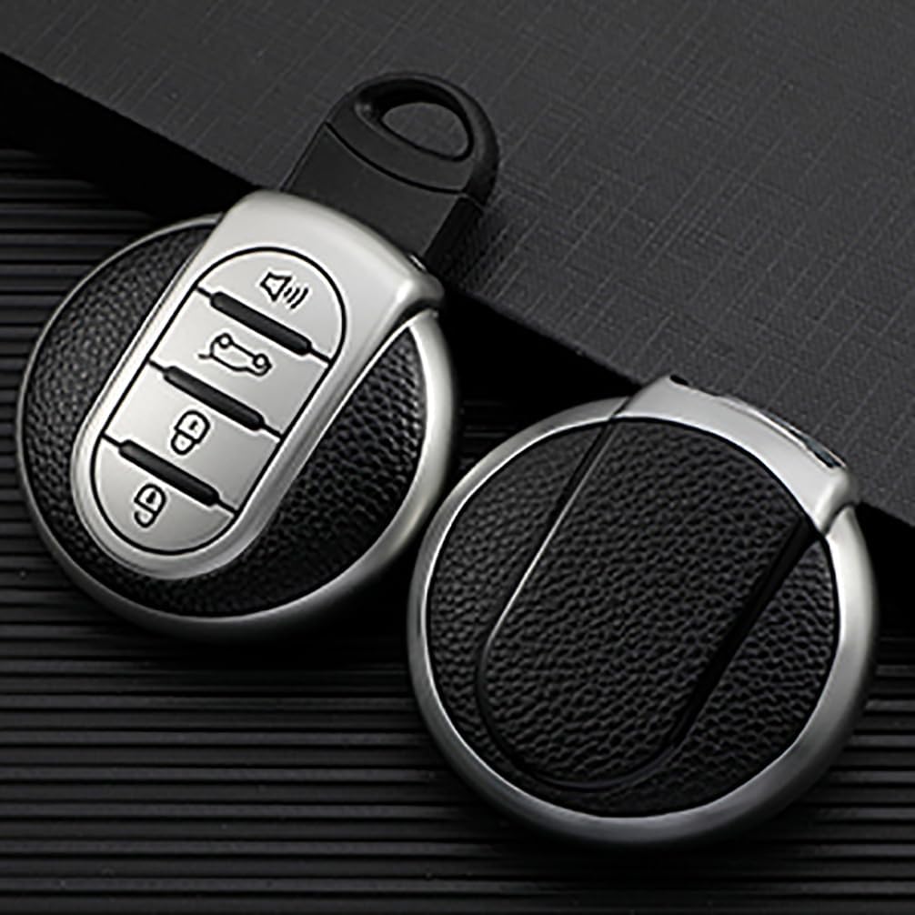 Ontto Car Key Cover Fit For Land Rover Zinc Alloy Leather Key Fob Cover - View #3