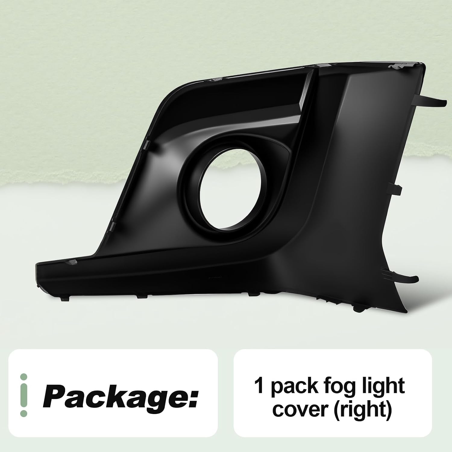 Fog Light Cover Bezel Front Left and Right Driver Side Passenger Side Black Incl. Light Hole Compatible with 2018-2020 Subaru Crosstrek Replace 57731FL082 57731FL092 (Right)