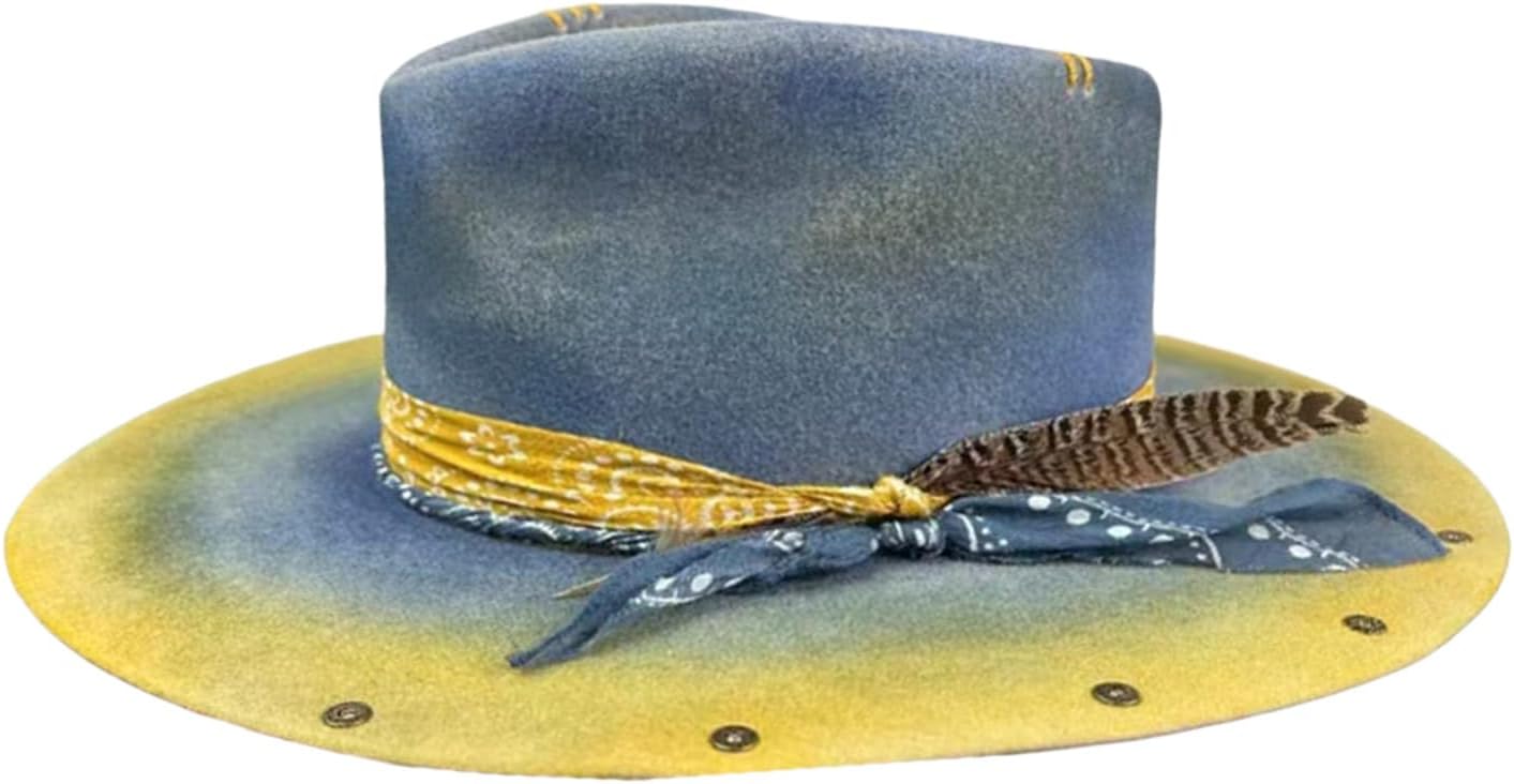 Classical Homburg Hat Panama Gifts for Boyfriend Colorful Vintage Costume for Outdoor Gatherings Wool Hats for Women