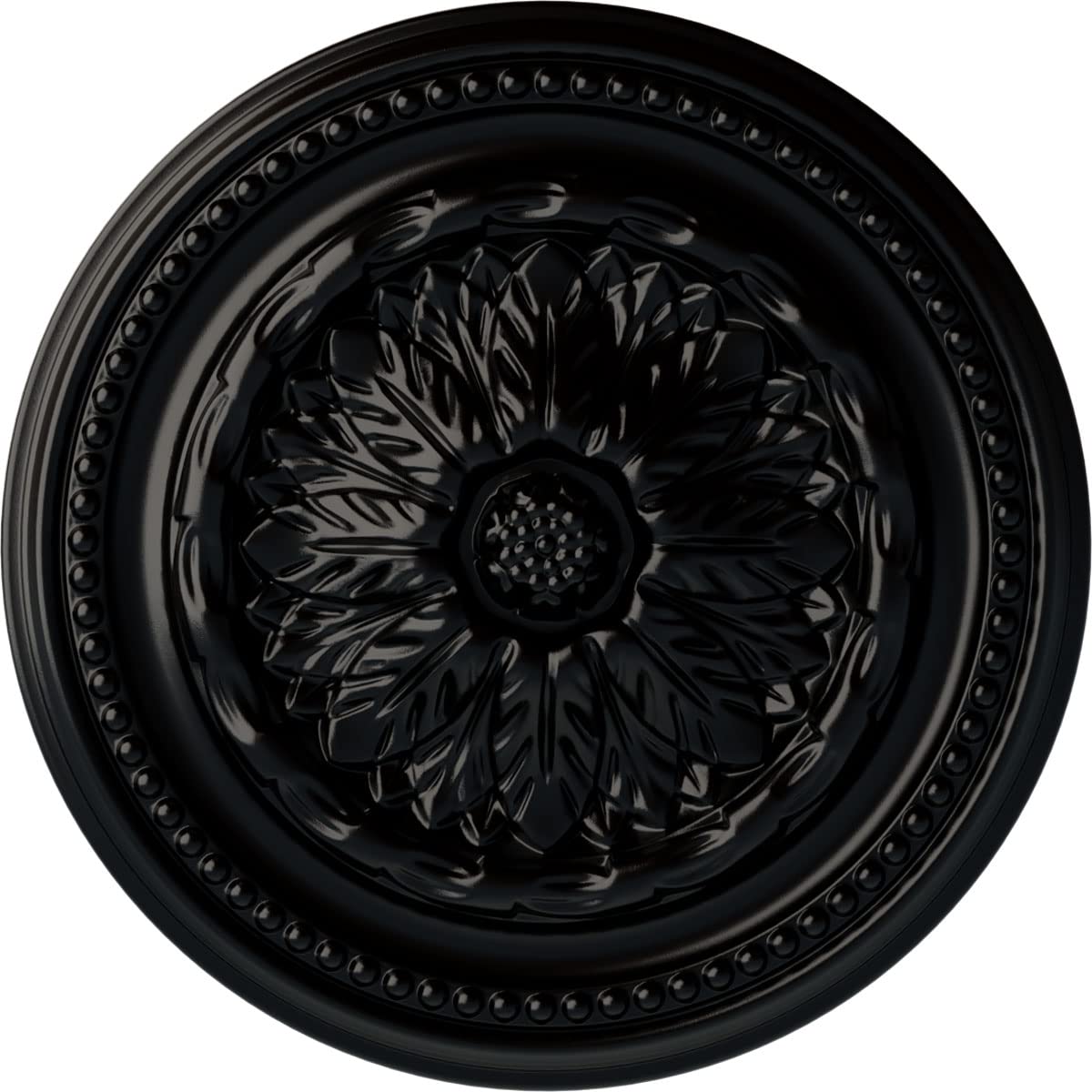Médaillon de plafond Chester en cuivre antique noir profond Ekena menuiseries