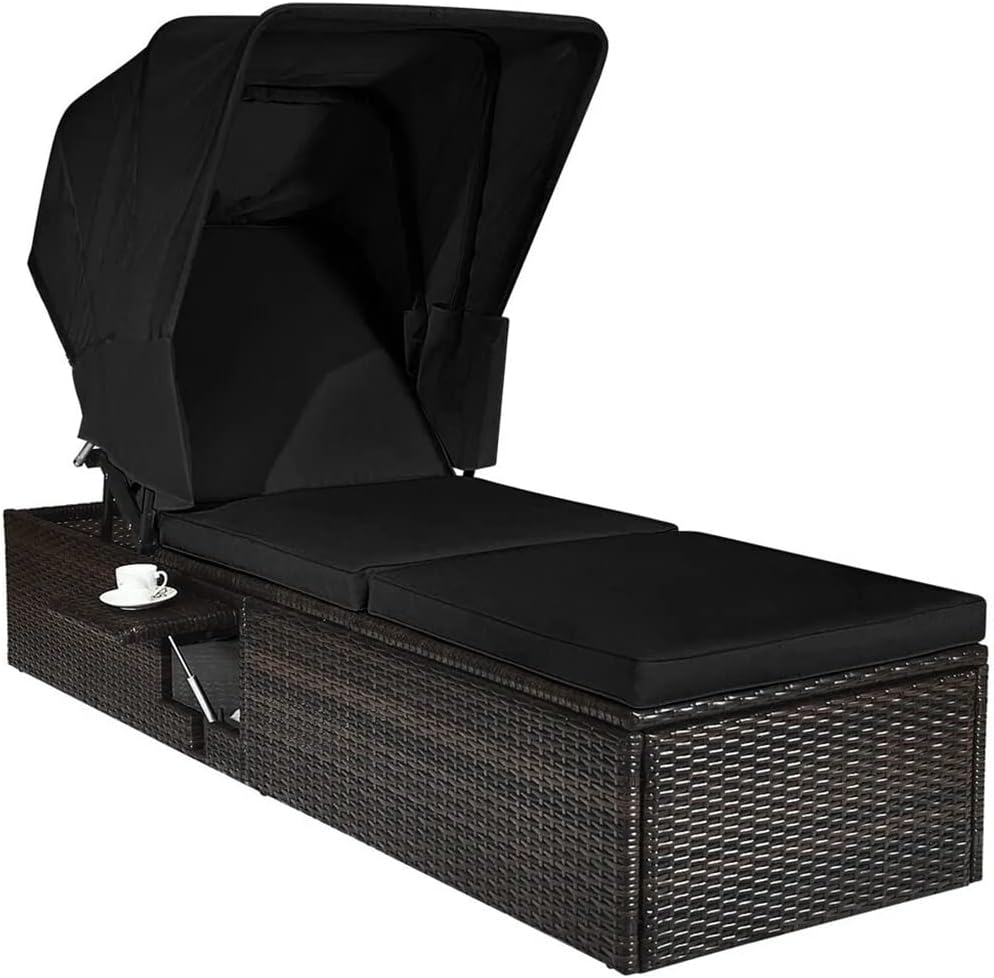 Recliner Chair Top Tone Coffee Table Black