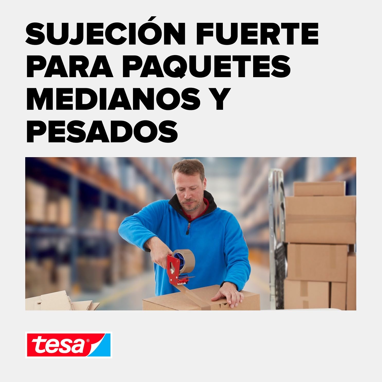 tesa Tesapack 4124 - Cinta adhesiva para paquetes y cajas de cartón (6 unidades, 66 m x 50 mm), color marrón