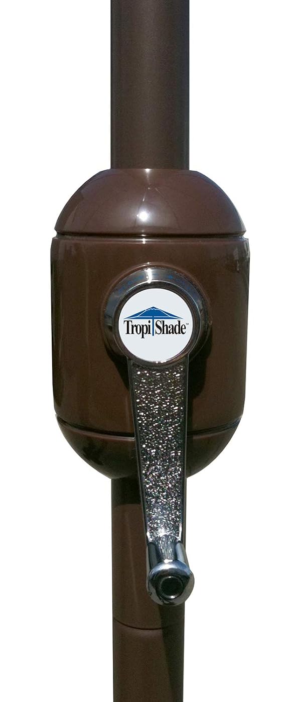 TropiShade 9 ft Bronze Aluminum Patio Umbrella with Rust Polyester Cover (Base not included) by Tropishade - Used condition - Image 4