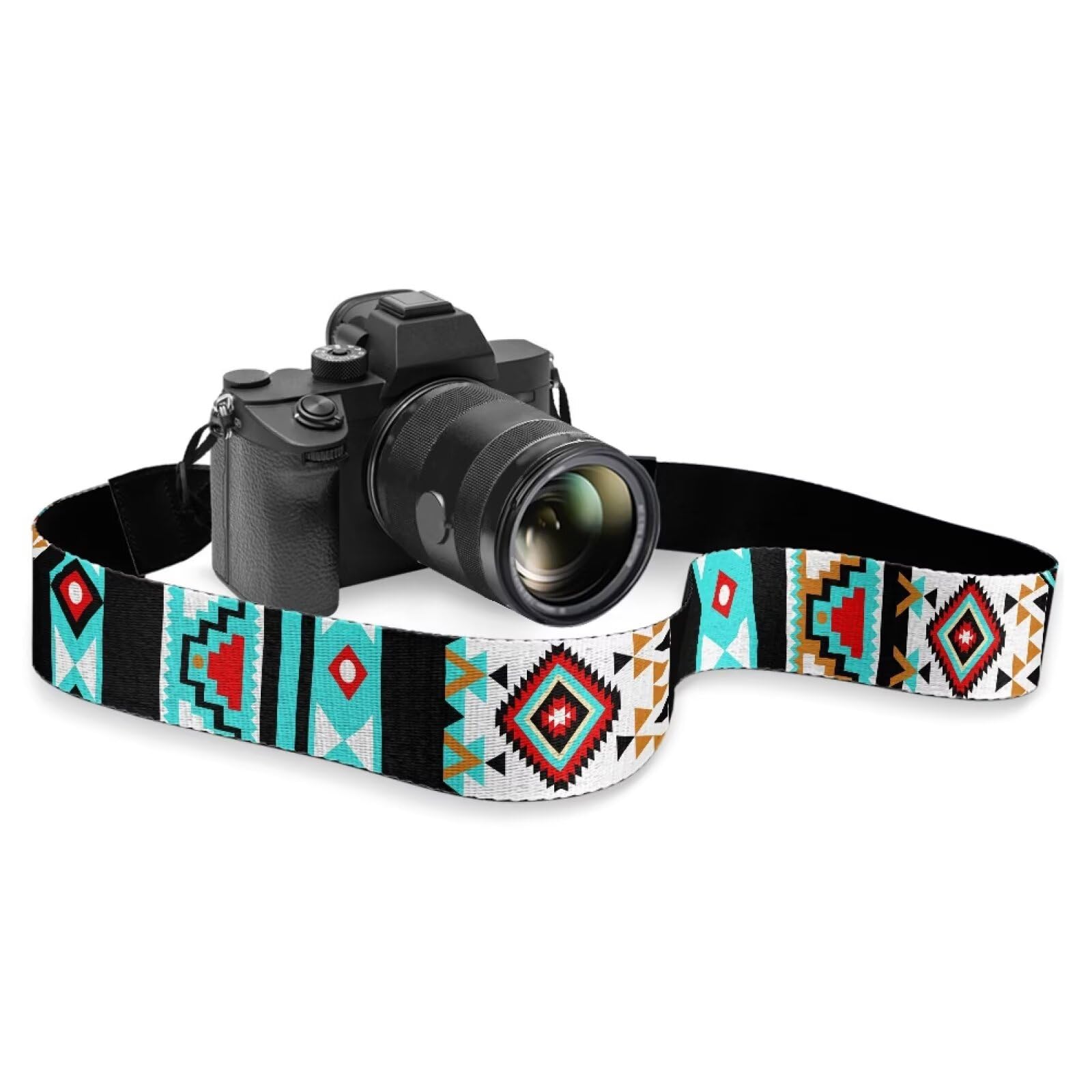 Goncariar Western Camera Neck Strap Aztec Vintage Camera Strap for Photographers Camera Shoulder Strap Boho Camera Sling Strap with Quick Release Buckles